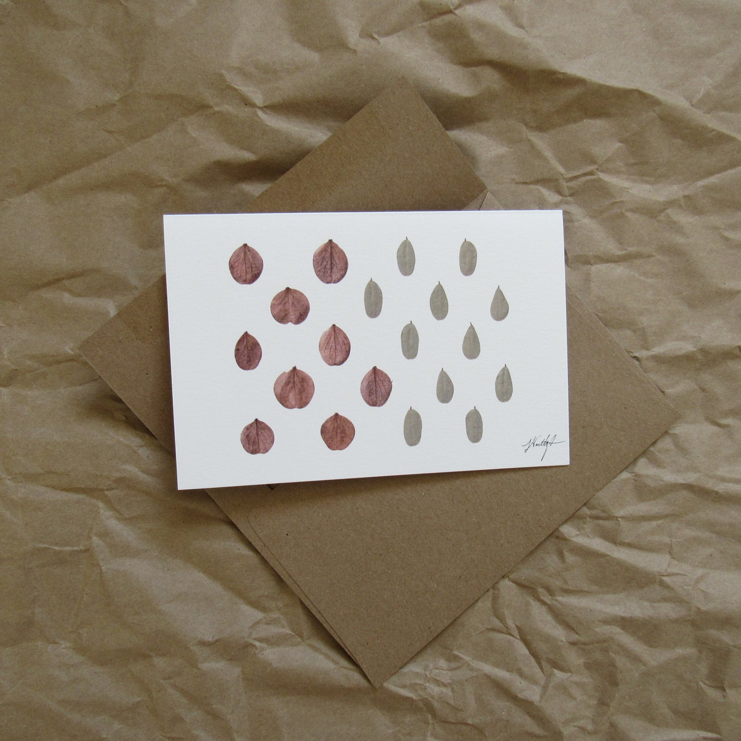 "Relaxing Pears" greeting card