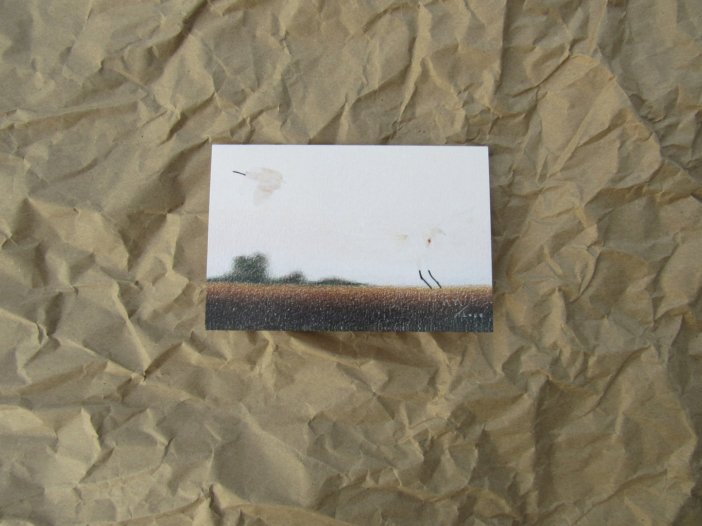 "Descent at Dawn II" greeting card