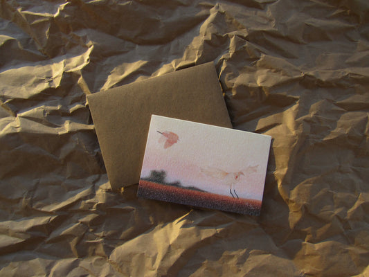 "Descent at Dawn II" greeting card