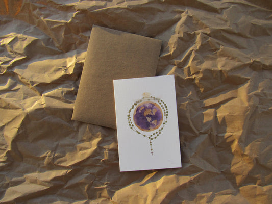 "Rosary for World Peace" greeting card